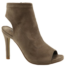 Lovmark Women's Open Toe Open Back Stiletto Heel Stretch Sock Ankle Bootie