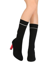 Cape Robbin GB55 Women Sweater Mid-Calf Pointy Toe Oval Heel Sock Boot