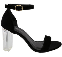 Top Moda Women's Strappy Clear Lucite Platform Heel Sandal
