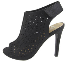 Delicious Women's Laser Cut Slingback Peep Toe Bootie