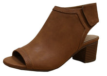 City Classified Women's Rolla Cutout Back Stacked Heel Peep Toe Bootie