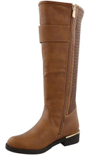 Top Moda Women's Knee High Double Buckle Riding Boot
