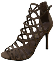 Breckelle's Women's Geometric Laser Cutout Stiletto Heel Open Peep Toe Sandal