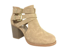SCRIBE! Soda Women's Cutout Sides Buckles Straps Ankle Boots