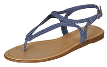 City Classified Women's Woven Braided Rope Cutout Boho Thong Sandal