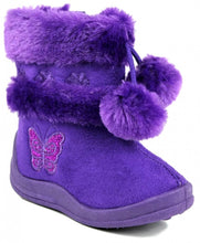 Kali Footwear Little Girl's Zello Glitter Pom Pom Boots