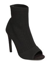 Cape Robbin GK04 Women Knitted Peep Toe Stiletto Sock Bootie