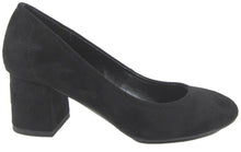 City Classified Women's Round Closed Toe Chunky Block Heel Pump