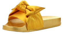 Cape Robbin Women's Fashion Bow Decor Slip On Slide Sandal