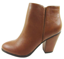 City Classified Women's Closed Toe Chunky Stacked Block Heel Ankle Bootie