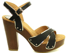 Refresh Footwear Women's Snake Print Metallic Crisscross Platform Sandal