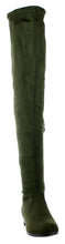 Refresh Footwear Women's Over the Knee Drawstring Round Toe Flat Boot