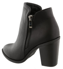 Top Moda Women's Closed Round Toe Zipper Chunky Stacked Block Heel Ankle Bootie