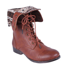 DBDK SHARPERY-1 Women's lace up combat style mid calf boots