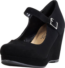 City Classified Women's Mary Jane Strappy Wedge Platform Sandal