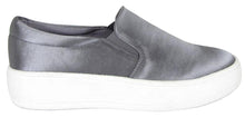 Soda Women's Closed Round Toe Slip-On Platform Flatform Fashion Sneaker