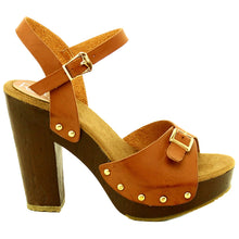 Refresh Footwear Women's Buckle Stacked Chunky Heel Platform Sandal