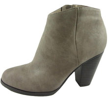 City Classified by Soda Women's Lavona Stacked Block Heel Ankle Bootie