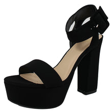 Delicious Women's Open Toe Thick Wide Strap Ankle Strap Block Heel Sandal