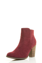 Breckelle's Womens Almond Toe Faux Suede Think Chunky Heel Cowboy Ankle Bootie