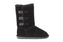 Bearpaw Girl's Lauren Youth Suede, Sheepskin Snow Boots
