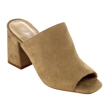 Nature Breeze FG70 Women's Slip On Peep Toe Block Heel Mule Sandals