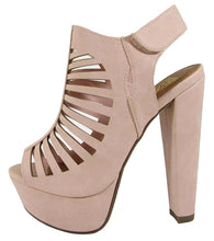 MANJI! Speed Limit 98 Women's Peep Toe Slingback CutOut Platform Chunky Heel Sandals