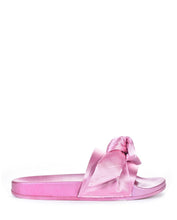 Cape Robbin Women's Fashion Bow Decor Slip On Slide Sandal