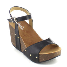 Refresh Mara-06 Womens Ankle Strap Comfort Wide Band Platform Wedge Sandals