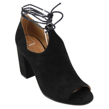 Betani Jillian-6 Women's Lace Up Side Cutout Block Heel Ankle Booties