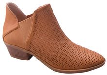 Betani Women's Western Geometric Cut Out Chunky Stacked Heel Ankle Bootie
