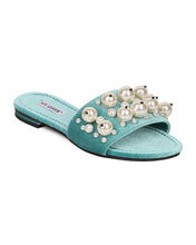 Women Velvet Faux Pearl Sandal - Casual, Dressy, Trendy - Pearl Slide - GH30 By Cape Robbin