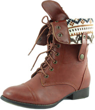 DBDK Elegant Womens Faux Leather Combat Boot
