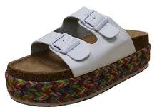 Nature Breeze Women's Hippie Boho Festival Flatform Two Strap Sandal