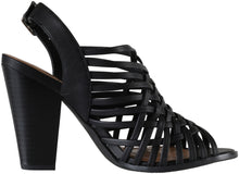 Delicious by Soda Women's Hills Slingback Caged Latticed High Heel Sandal