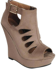 Forever Link Women's Platform Wedge Buckle Bootie