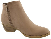 Top Moda Women's Inside Zip Round Toe Low Block Heel Ankle Bootie
