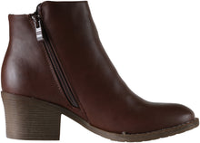 Reneeze Women's Pama-02 Two-tone Metallic Zipper Chunky Heel Ankle Boot
