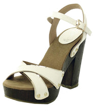 Refresh Footwear Women's Snake Print Metallic Crisscross Platform Sandal