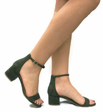 City Classified Women's Block Open Toe Ankle Strap Heeled Sandals