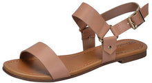 Breckelle's Women's Strappy Slingback Buckle Flat Sandal