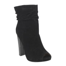 Chase & Chloe Ivy-1 Women's Ruched Zip High Stacked Heel Ankle Booties