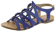 BELLA MARIE CHELSSI-10 Women's Lace Up Buckle Strap Gladiator Flat Sandals