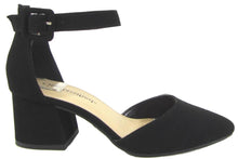 City Classified Women's Strappy Pointed Toe Block Heel Sandal