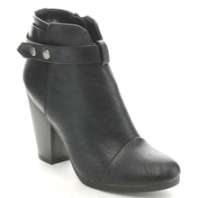 Breckelle's GAIL-22 Women's Belted Chunky Stacked Heel Ankle Booties