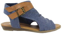 Soda Women's Strappy Buckle Coutout Wedge Sandal