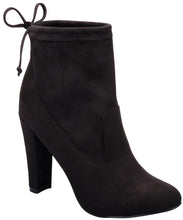 Breckelle's Women's Stretchy Pull On Chunky Heel Bootie