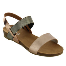 Refresh IE25 Women's Elastic Ankle Strap Flat Beach Sandal