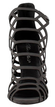 Breckelle's Women's Geometric Laser Cutout Stiletto Heel Open Peep Toe Sandal