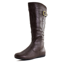 Kali Women's Knee High Buckle Faux Leather Boots (Adults)